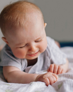 baby on bed 