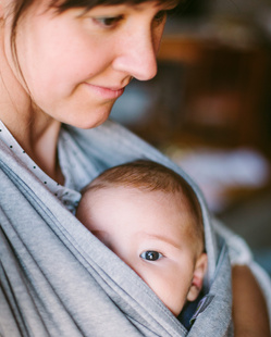 sweet mother and her cut baby